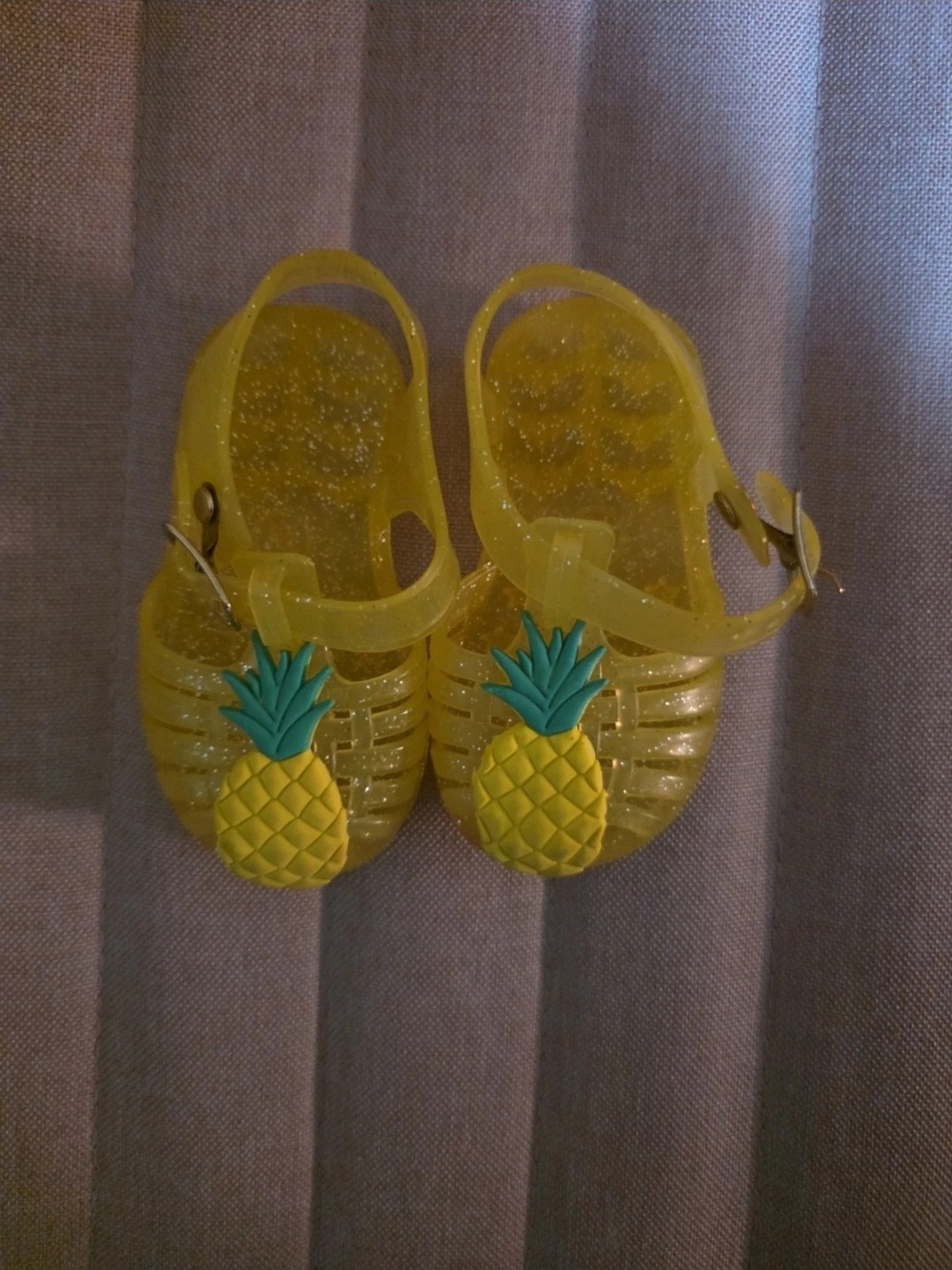 Kids Yellow Pineapple Jelly Sandals